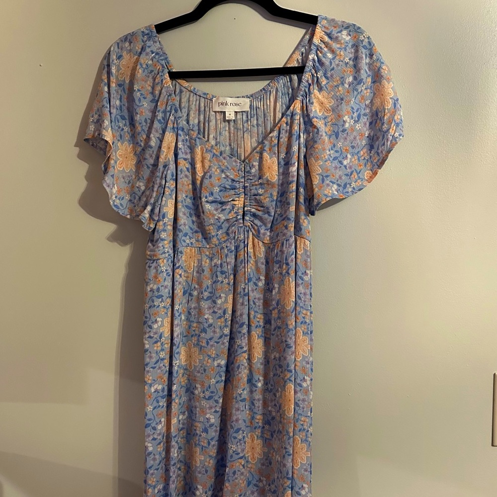 WOMENS PINK ROSE DRESS